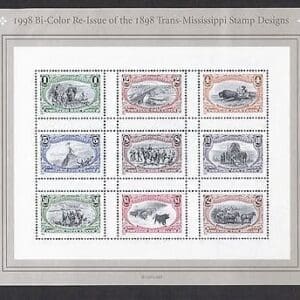 Scott# 3209 "TRANS MISSISSIPPI" SOUVENIR SHEET (9) MNH