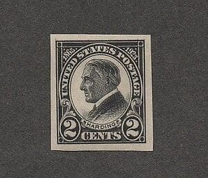 Scott# 611 "WARREN HARDING" IMPERFORATE, MINT, NICELY CENTERED