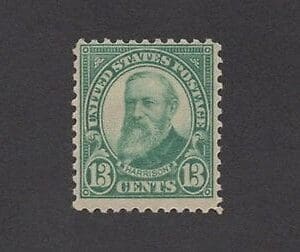 Scott# 622 "BENJAMIN HARRISON" PERF 11, MNH WITH PRISTINE OG
