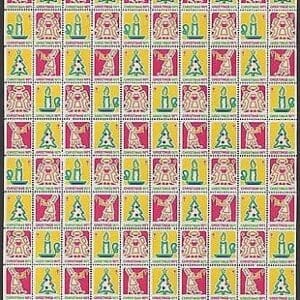 1971 AMERICAN LUNG ASSOCIATION SEALS SHEET (100) * SEE SCAN *