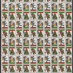 1974 AMERICAN LUNG ASSOCIATION SEALS SHEET (100) * SEE SCAN *