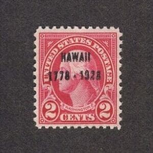 Scott# 647 "HAWAII" OVERPRINT, MNH, VERY WELL CENTERED