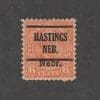 Scott# 675 "NEBRASKA OVERPRINT" USED WITH HASTINGS NEBRASKA PRECANCEL
