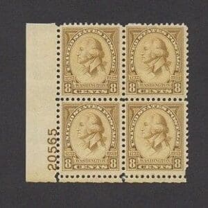 Scott# 713 "WASHINGTON BICENTENNIAL" PLATE BLOCK(4) MNH