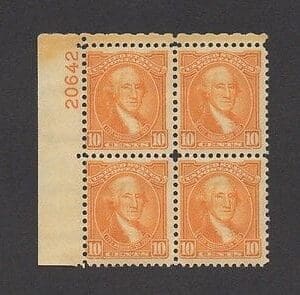 Scott# 715 "WASHINGTON BICENTENNIAL" PLATE BLOCK(4) MNH