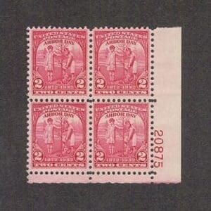 Scott# 717 "ARBOR DAY" PLATE BLOCK (4) MNH, PRISTINE OG