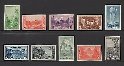 Scott# 756-765 NAT'L PARKS, IMPERFORATE SET, MNH * CHOICE CENTERING *