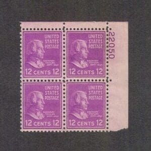 Scott# 817 "ZACHARY TAYLOR-PRESIDENTIAL SERIES" PLATE BLOCK (4) MNH