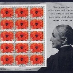 Scott# 3069 "GEORGIA O'KEEFFE" FULL SHEET (15) MNH