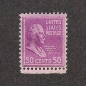 Scott# 831 "WILLIAM TAFT" PRESIDENTIAL SERIES MNH, NICELY CENTERED