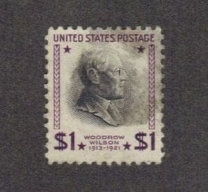 Scott# 832b "WOODROW WILSON" WATERMARKED "USIR"  NICELY CENTERED