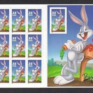 Scott# 3137 "BUGS BUNNY - LOONEY TUNES" SOUVENIR SHEET(10) MNH