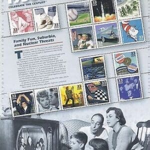 Scott# 3187 "CELEBRATE THE CENTURY 1950'S" SOUVENIR SHEET (15) MNH