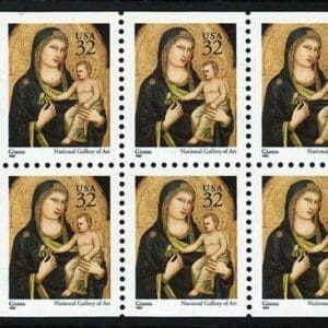 Scott# 3003Ab "MADONNA by GIOTTO" MNH UNFOLDED BKLET PANE (10) PLATE #1