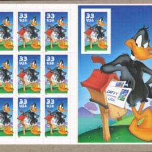Scott# 3307 "DAFFY DUCK - IMPERFORATE ERROR" SHEET MNH