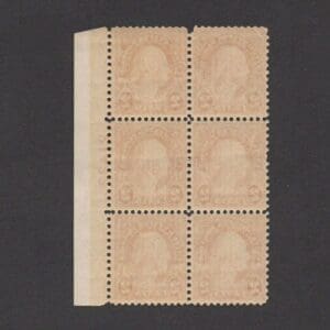 Alternative view of Scott# 634 "WASHINGTON" PLATE BLOCK (6) NICELY CENTERED