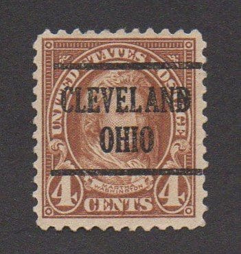 Scott# 556 "MARTHA WASHINGTON" USED WITH CLEVELAND OHIO PRECANCEL