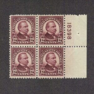 Scott# 564 "CLEVELAND" BLOCK (4) WITH PLATE# 18398, MNH-MPH * SEE DETAILS *
