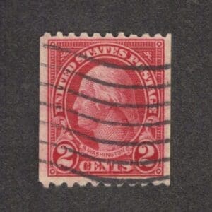 Scott# 606 "WASHINGTON" USED ROTARY, PERF 10 WITH FLAG CANCEL