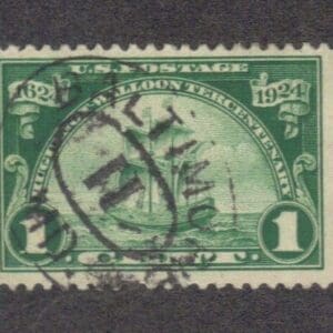 Scott# 614 HUGUENOT-WALLOON - WITH BALTIMORE DOUBLE OVAL CANCEL