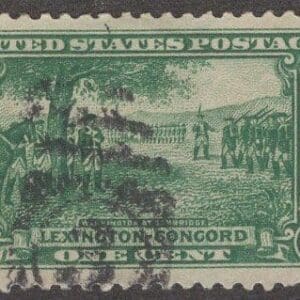 Scott# 617 "LEXINGTON CONCORD" WITH NUMERAL 3 DUPLEX CANCEL