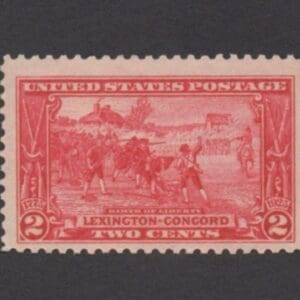 Scott# 618 "LEXINGTON CONCORD" MINT, NICELY CENTERED