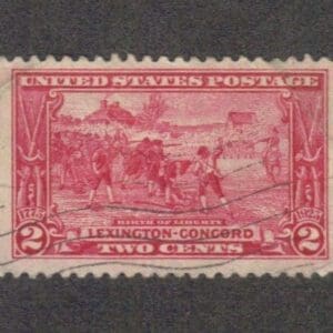 Scott# 618 "LEXINGTON CONCORD" USED WITH FLAG CANCEL