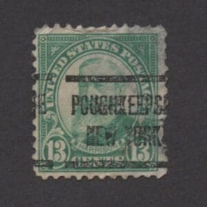 Scott# 622 "HARRISON" USED WITH POUGHKEEPSIE, NY PRECANCEL