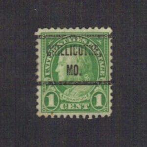 Scott# 632 "FRANKLIN" USED, CHILLICOTHE, MO. PRECANCEL
