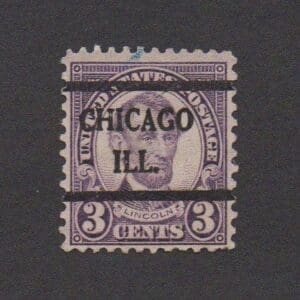 Scott# 635 "LINCOLN" WITH CHICAGO, ILL. PRECANCEL, WELL CENTERED