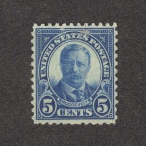 Scott# 637 "ROOSEVELT" VERY LITELY CANCELLED, NICELY CENTERED
