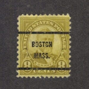 Scott# 640 "GRANT" USED WITH BOSTON, MASS. PRECANCEL