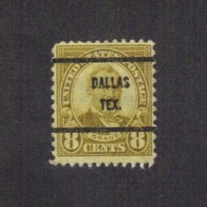 Scott# 640 "GRANT" USED WITH DALLAS TEXAS PRECANCEL