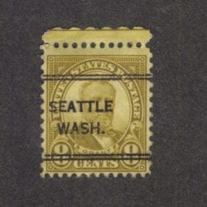 Scott# 640 "GRANT" USED WITH SEATTLE, WASHINGTON DLE PRECANCEL
