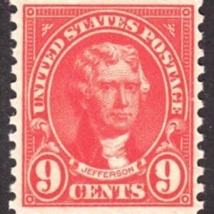 Scott# 641 "JEFFERSON" MNH, CRISP COLOR, VERY WELL CENTERED
