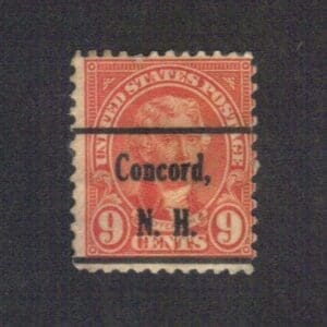 Scott# 641 "JEFFERSON" USED WITH CONCORD N. H. PRECANCEL