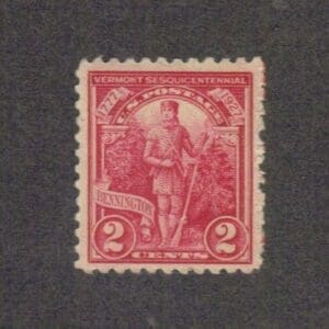 Scott# 643 "VERMONT SESQUICENTENNIAL" MINT, VERY NICELY CENTERED