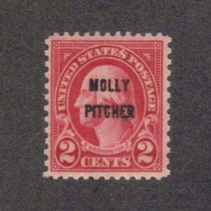 Scott# 646 "WASHINGTON" MOLLY PITCHER OVERPRINT, MINT