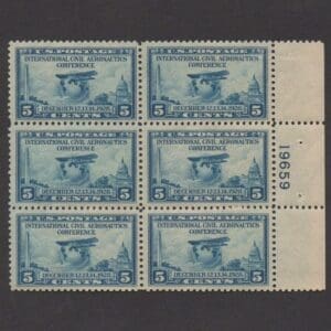 Scott# 650 "CIVIL AERONAUTICS" PLATE BLOCK (6) MNH * SEE SCANS *