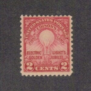 Scott# 655 "EDISON'S FIRST LAMP" MNH POST OFFICE FRESH