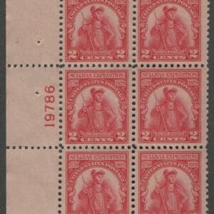 Scott# 657 "SULLIVAN EXPEDITION" MNH PLATE BLOCK (6) PLATE # 19786