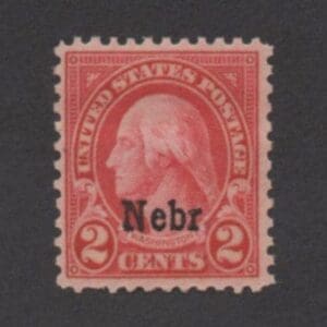 Scott# 671 "NEBRASKA OVERPRINT - GEORGE WASHINGTON" MNH, NICELY CENTERED