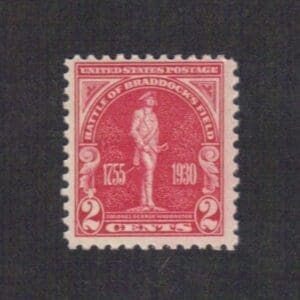Scott# 688 "BATTLE of BRADDOCK'S FIELD" MNH