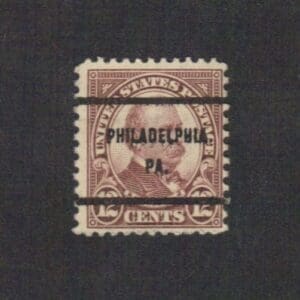 Scott# 693 "CLEVELAND" USED WITH PHILADELPHIA, PA PRECANCEL