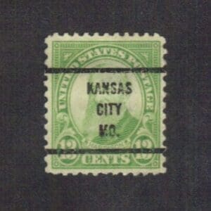 Scott# 694 "WILLIAM HARRISON" USED KANSAS CITY, MO. PRECANCEL, NICELY CENTERED