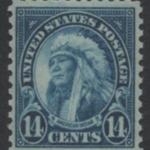 Scott# 695 "AMERICAN INDIAN" ROTARY PRESS PERF 11x10½, MNH, NICELY CENTERED