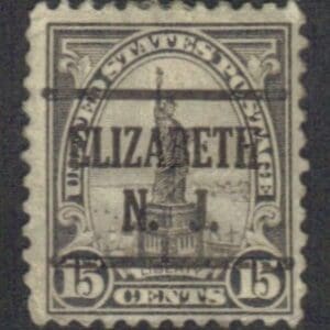 Scott# 696 "STATUE OF LIBERTY" ELIZABETH N.J. PRECANCEL, USED