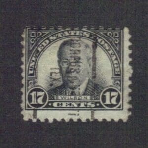 Scott# 697 "WOODROW WILSON" USED WITH CORPUS CHRISTI TX. PRECANCEL