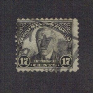 Scott# 697 "WOODROW WILSON" USED WITH WESTBURY N.Y. BOX CANCEL