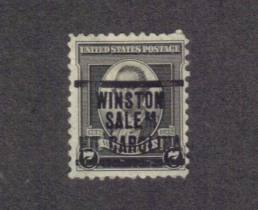 Scott# 712 "WASHINGTON" USED WINSTON SALEM N.C. PRECANCEL